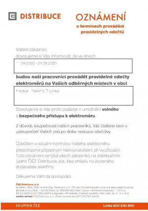 odečty